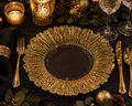 Gold Line Glass Charger Plate