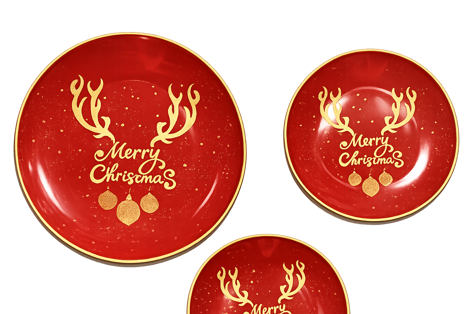 Festive Christmas Dinner Plates – Red & Gold Collection 🎄