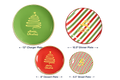 Christmas Dinnerware Set – 4 Piece Holiday Plate Set with Gold Christmas Tree Design | Charger, Dinner, Dessert & Bread Plates | Festive Christmas Table Decor 🎄