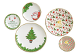 Christmas Plate Set – 4 Piece Holiday Dinnerware Collection 🎄
