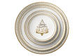 Elegant Merry Christmas Plate Set of 3 🎄 Gold and White