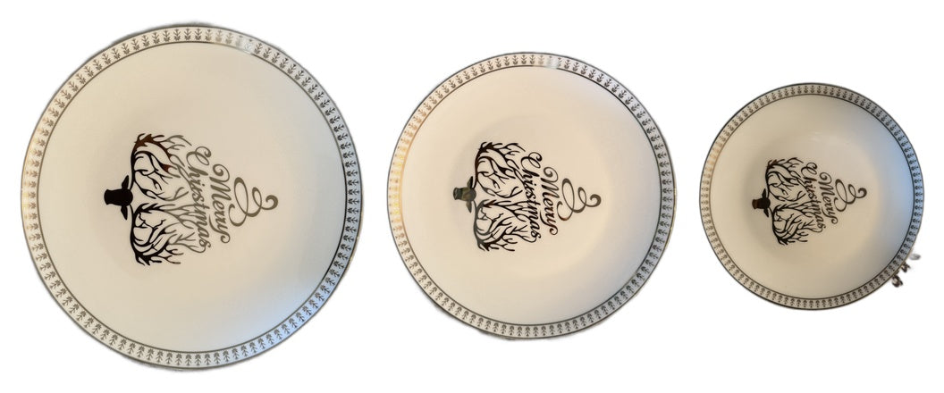 Silver Pine Christmas Place Setting