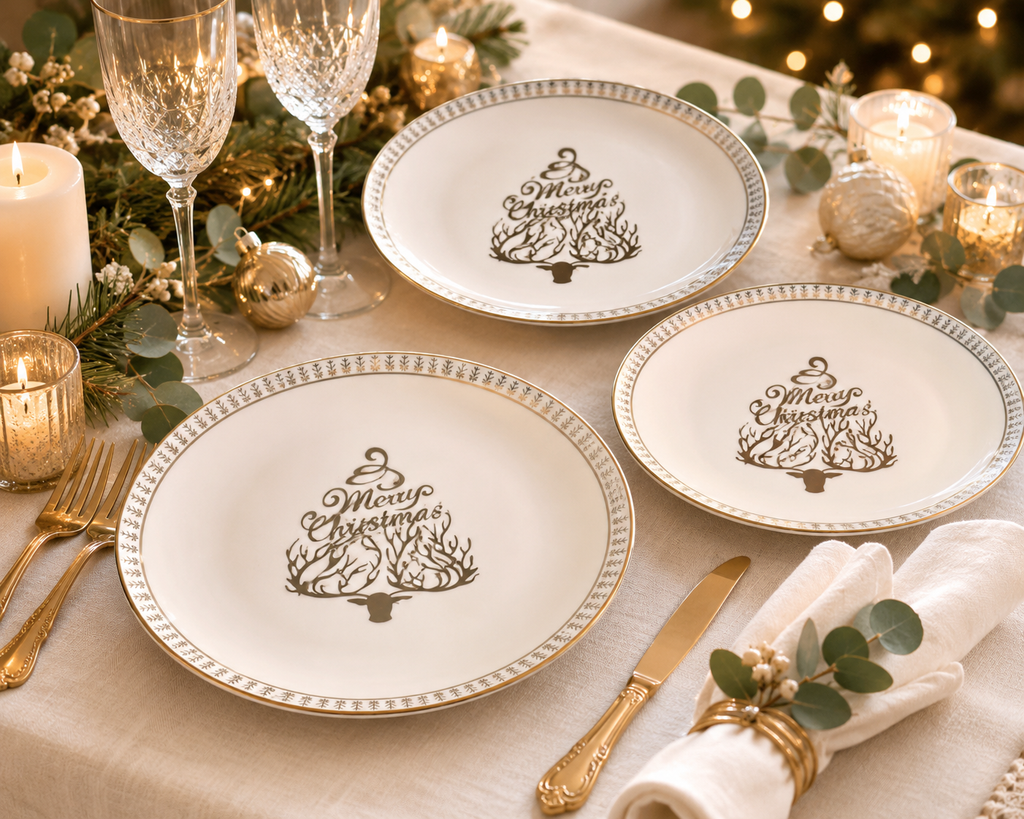 Silver Pine Christmas Place Setting