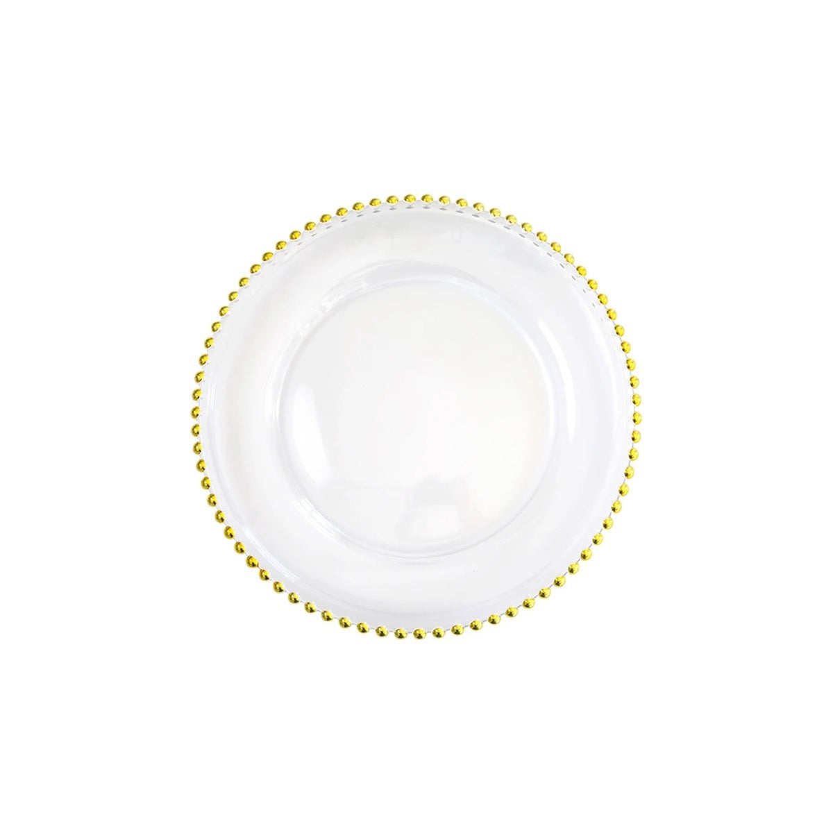 Gold Dot Glass Charger Plate