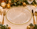 Gold Dot Glass Charger Plate
