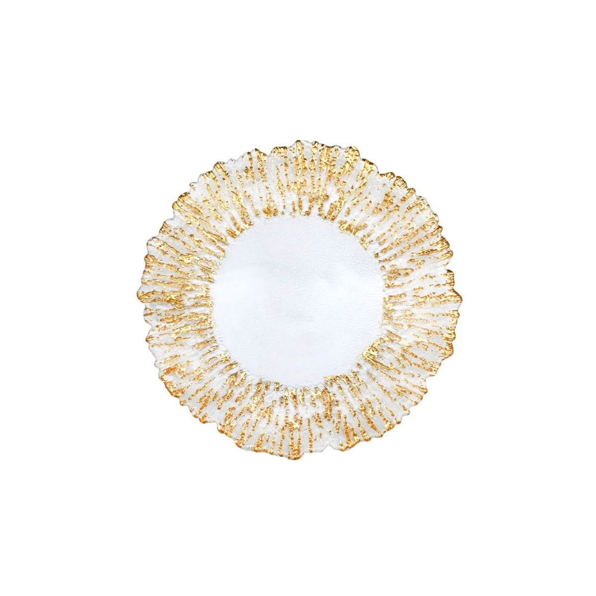 Gold Line Glass Charger Plate