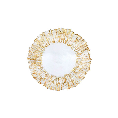 Gold Line Glass Charger Plate