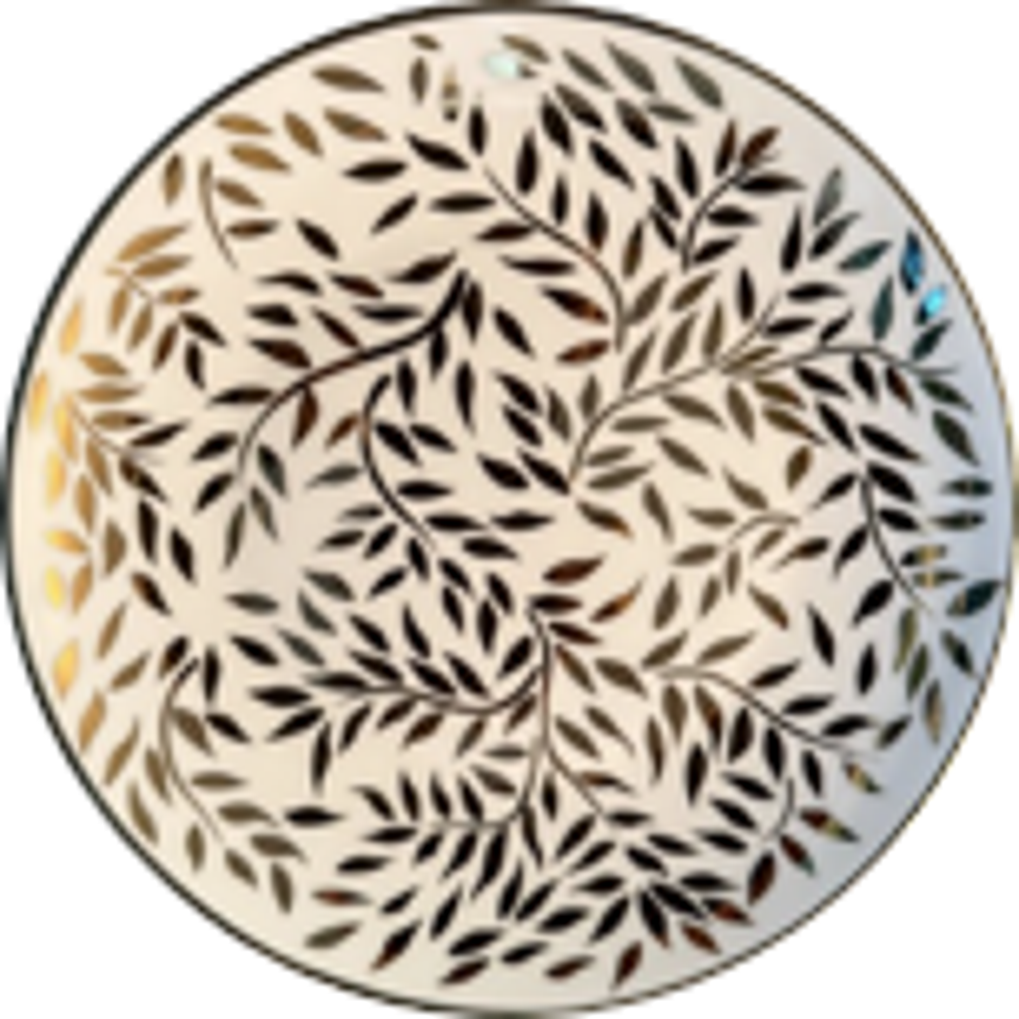 Elegant Gold Leaf Dinnerware Set – Set of 2 Plates