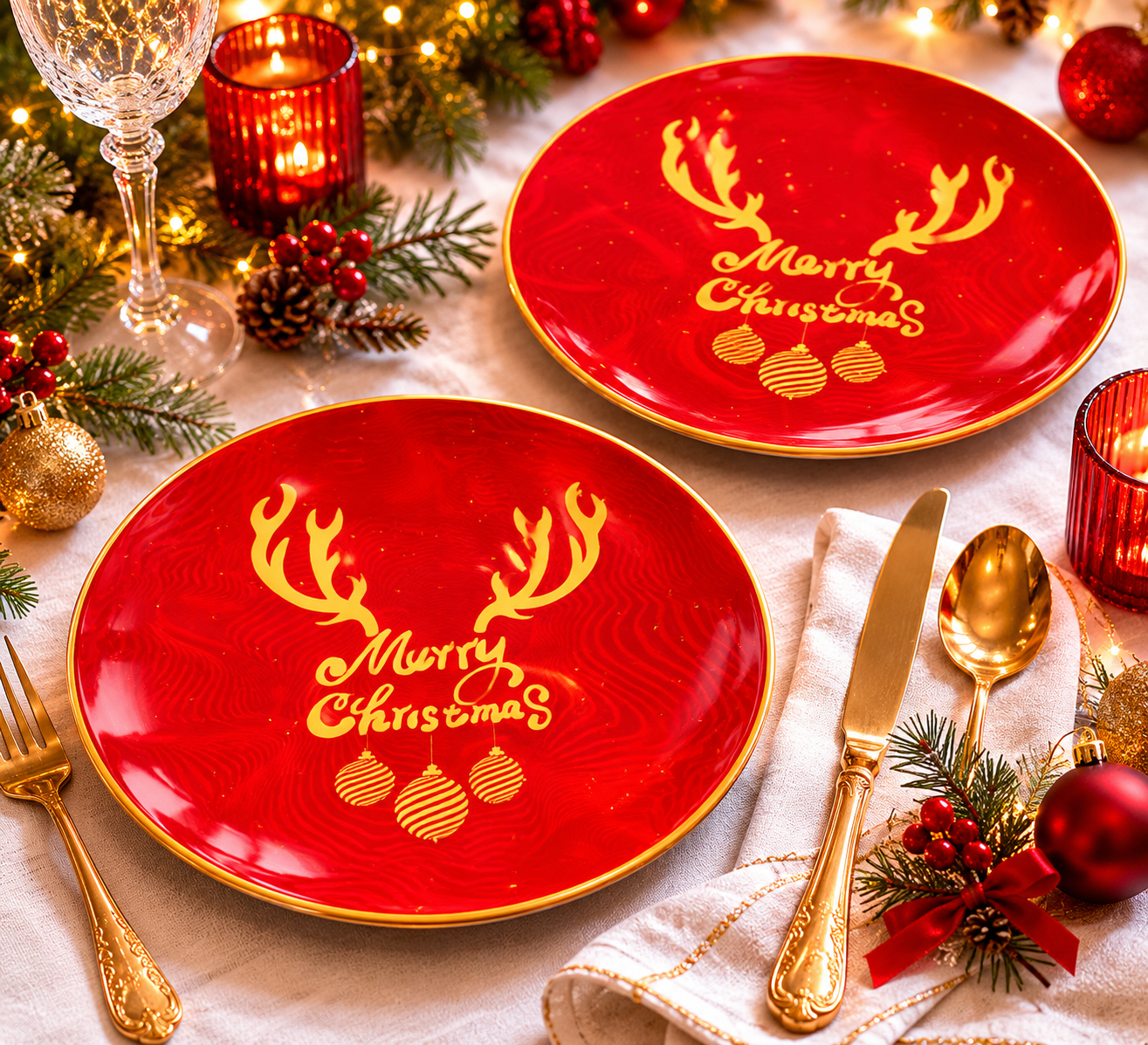 Reindeer Red Christmas Set