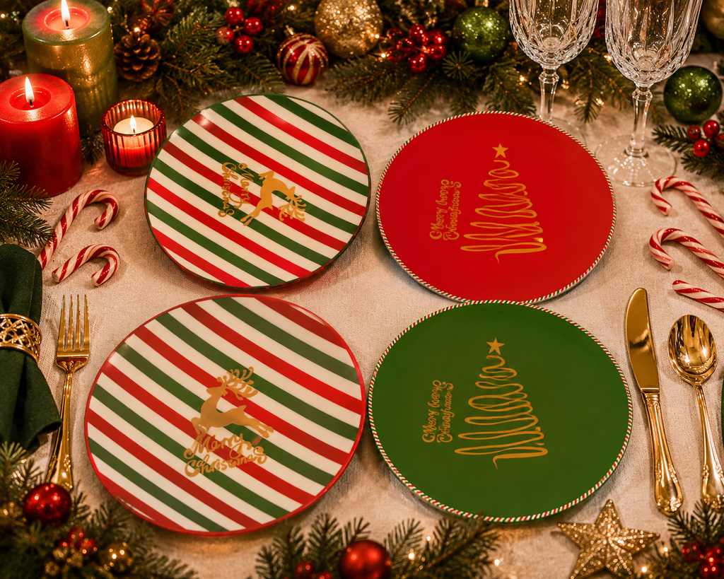 Stripe Reindeer Place Setting
