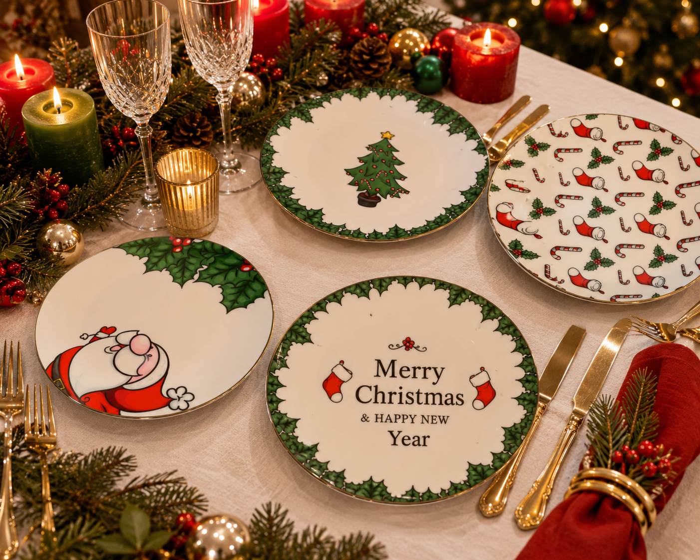 Santa's Table Complete Place Setting